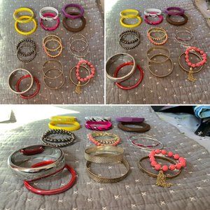 Lot of 17 Costume Bangles